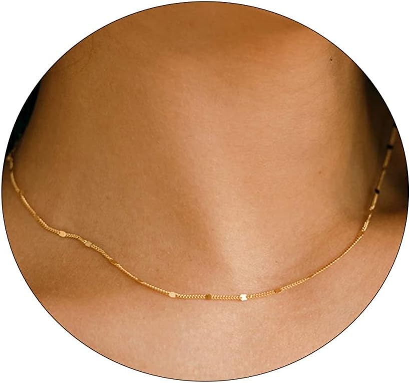 Birth Flower Necklace - K vergoldeter/versilberter Satelliten-Halsband mit glänzenden Punkten,